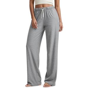 imageODODOS Womens Straight Leg Pants Ultra Soft Stratum Tech Relaxed Casual Pajama Lounge Pants with Pockets2931quot InseamGrey Heather