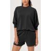 imageODODOS Modal Soft Long Sleeve Oversized Sweatshirts for Women High Crew Neck Relaxed Pullover TopsBlack