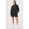 imageODODOS Modal Soft Long Sleeve Oversized Sweatshirts for Women High Crew Neck Relaxed Pullover TopsBlack