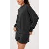 imageODODOS Modal Soft Long Sleeve Oversized Sweatshirts for Women High Crew Neck Relaxed Pullover TopsBlack