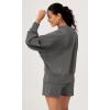 imageODODOS Modal Soft Long Sleeve Oversized Sweatshirts for Women High Crew Neck Relaxed Pullover TopsCharcoal