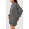 imageODODOS Modal Soft Long Sleeve Oversized Sweatshirts for Women High Crew Neck Relaxed Pullover TopsCharcoal