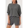 imageODODOS Modal Soft Long Sleeve Oversized Sweatshirts for Women High Crew Neck Relaxed Pullover TopsCharcoal
