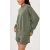 imageODODOS Modal Soft Long Sleeve Oversized Sweatshirts for Women High Crew Neck Relaxed Pullover TopsDark Sage