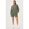 imageODODOS Modal Soft Long Sleeve Oversized Sweatshirts for Women High Crew Neck Relaxed Pullover TopsDark Sage