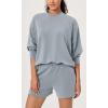 imageODODOS Modal Soft Long Sleeve Oversized Sweatshirts for Women High Crew Neck Relaxed Pullover TopsGrey Blue