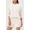 imageODODOS Modal Soft Long Sleeve Oversized Sweatshirts for Women High Crew Neck Relaxed Pullover TopsIvory