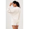 imageODODOS Modal Soft Long Sleeve Oversized Sweatshirts for Women High Crew Neck Relaxed Pullover TopsIvory