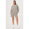imageODODOS Modal Soft Long Sleeve Oversized Sweatshirts for Women High Crew Neck Relaxed Pullover TopsKhaki
