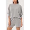 imageODODOS Modal Soft Long Sleeve Oversized Sweatshirts for Women High Crew Neck Relaxed Pullover TopsLight Gray