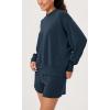 imageODODOS Modal Soft Long Sleeve Oversized Sweatshirts for Women High Crew Neck Relaxed Pullover TopsNavy
