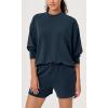 imageODODOS Modal Soft Long Sleeve Oversized Sweatshirts for Women High Crew Neck Relaxed Pullover TopsNavy