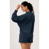 imageODODOS Modal Soft Long Sleeve Oversized Sweatshirts for Women High Crew Neck Relaxed Pullover TopsNavy