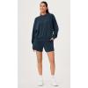 imageODODOS Modal Soft Long Sleeve Oversized Sweatshirts for Women High Crew Neck Relaxed Pullover TopsNavy