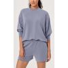 imageODODOS Modal Soft Long Sleeve Oversized Sweatshirts for Women High Crew Neck Relaxed Pullover TopsPurple Gray