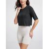 imageODODOS Womens Cropped TShirt  Ultra Soft Short Sleeve Top Crew Neck Relaxed Fit Casual Tee for Everyday WearBlack