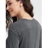imageODODOS Womens Cropped TShirt  Ultra Soft Short Sleeve Top Crew Neck Relaxed Fit Casual Tee for Everyday WearCharcoal