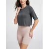 imageODODOS Womens Cropped TShirt  Ultra Soft Short Sleeve Top Crew Neck Relaxed Fit Casual Tee for Everyday WearCharcoal