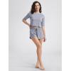 imageODODOS Womens Cropped TShirt  Ultra Soft Short Sleeve Top Crew Neck Relaxed Fit Casual Tee for Everyday WearGrey Blue
