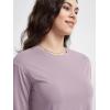 imageODODOS Womens Cropped TShirt  Ultra Soft Short Sleeve Top Crew Neck Relaxed Fit Casual Tee for Everyday WearLavender