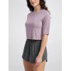 imageODODOS Womens Cropped TShirt  Ultra Soft Short Sleeve Top Crew Neck Relaxed Fit Casual Tee for Everyday WearLavender