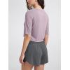 imageODODOS Womens Cropped TShirt  Ultra Soft Short Sleeve Top Crew Neck Relaxed Fit Casual Tee for Everyday WearLavender