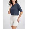 imageODODOS Womens Cropped TShirt  Ultra Soft Short Sleeve Top Crew Neck Relaxed Fit Casual Tee for Everyday WearNaval