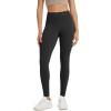 imageODODOS Womens High Waisted Workout Leggings 25quot  28quot Tummy Control Buttery Soft Athletic Gym Workout Yoga PantsOnyx Black Grey