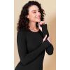 imageODODOS Womens Long Sleeve Shirts with Thumb Hole Cloud Feeling Soft Crew Neck Slim Fit Tee Yoga Athletic Workout TopsBlack