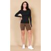 imageODODOS Womens Long Sleeve Shirts with Thumb Hole Cloud Feeling Soft Crew Neck Slim Fit Tee Yoga Athletic Workout TopsBlack
