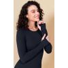 imageODODOS Womens Long Sleeve Shirts with Thumb Hole Cloud Feeling Soft Crew Neck Slim Fit Tee Yoga Athletic Workout TopsDeep Navy