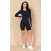 imageODODOS Womens Long Sleeve Shirts with Thumb Hole Cloud Feeling Soft Crew Neck Slim Fit Tee Yoga Athletic Workout TopsDeep Navy