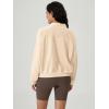imageODODOS Womens Purevibe Cotton HalfZip Pullover Funnel Neck Sweatshirts Long Sleeve TopsBeige