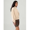 imageODODOS Womens Purevibe Cotton HalfZip Pullover Funnel Neck Sweatshirts Long Sleeve TopsBeige