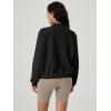 imageODODOS Womens Purevibe Cotton HalfZip Pullover Funnel Neck Sweatshirts Long Sleeve TopsBlack