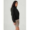 imageODODOS Womens Purevibe Cotton HalfZip Pullover Funnel Neck Sweatshirts Long Sleeve TopsBlack