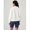 imageODODOS Womens Purevibe Cotton HalfZip Pullover Funnel Neck Sweatshirts Long Sleeve TopsWhite