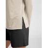 imageODODOS Womens Relaxed Fit Long Sleeve Shirts Boat Neck Side Slit PeachSoft Casual Lounge Yoga TopsBeige