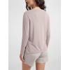 imageODODOS Womens Relaxed Fit Long Sleeve Shirts Boat Neck Side Slit PeachSoft Casual Lounge Yoga TopsDusty Pink
