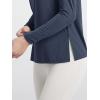 imageODODOS Womens Relaxed Fit Long Sleeve Shirts Boat Neck Side Slit PeachSoft Casual Lounge Yoga TopsNaval
