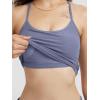 imageODODOS Womens Slim Racerback Cropped Tank  Stratum Tech Sports Bra Ultra Soft UPF 50 Cami Top with Builtin BraCosmic Heather