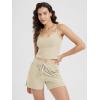 imageODODOS Womens Slim Racerback Cropped Tank  Stratum Tech Sports Bra Ultra Soft UPF 50 Cami Top with Builtin BraGarden Glade Heather