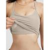 imageODODOS Womens Slim Racerback Cropped Tank  Stratum Tech Sports Bra Ultra Soft UPF 50 Cami Top with Builtin BraMocha Heather