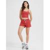 imageODODOS Womens Slim Racerback Cropped Tank  Stratum Tech Sports Bra Ultra Soft UPF 50 Cami Top with Builtin BraRed Heather