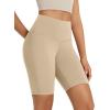imageODODOS High Waist Workout Shorts for Women Tummy Control Workout Gym Athletic Biker Shorts6quot8quot InseamBeige