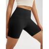 imageODODOS High Waist Workout Shorts for Women Tummy Control Workout Gym Athletic Biker Shorts6quot8quot InseamBlack