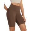 imageODODOS High Waist Workout Shorts for Women Tummy Control Workout Gym Athletic Biker Shorts6quot8quot InseamBrunette