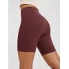 imageODODOS High Waist Workout Shorts for Women Tummy Control Workout Gym Athletic Biker Shorts6quot8quot InseamBurgundy