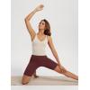imageODODOS High Waist Workout Shorts for Women Tummy Control Workout Gym Athletic Biker Shorts6quot8quot InseamBurgundy