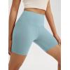 imageODODOS High Waist Workout Shorts for Women Tummy Control Workout Gym Athletic Biker Shorts6quot8quot InseamChambray